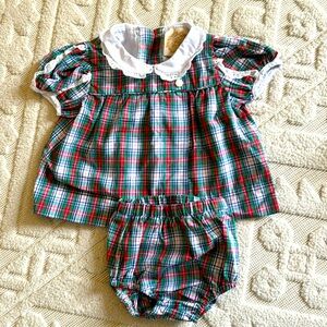 Christmas dress and matching bloomers